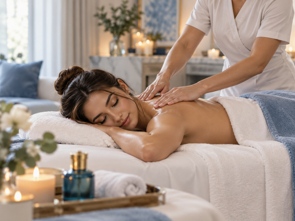 Serene Warmly Lit Spa Massage - Bbonita Mobile Beauty Services